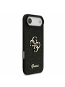 Guess Guess PU Fixed Glitter 4G Metal Logo Zadní Kryt pro iPhone Air Black