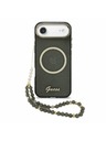 Guess Guess IML Glitter Script Strap MagSafe Zadní Kryt pro iPhone Air Black