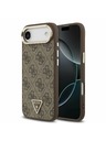 Guess Guess PU Leather 4G Strass Triangle Logo Gold Frame MagSafe Zadní Kryt pro iPhone Air Brown