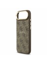 Guess Guess PU Leather 4G Gold Frame MagSafe Zadní Kryt pro iPhone Air Brown