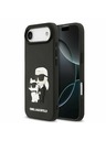 Karl Lagerfeld Karl Lagerfeld 3D Rubber Karl and Choupette Zadní Kryt pro iPhone Air Black