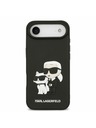 Karl Lagerfeld Karl Lagerfeld 3D Rubber Karl and Choupette Zadní Kryt pro iPhone Air Black