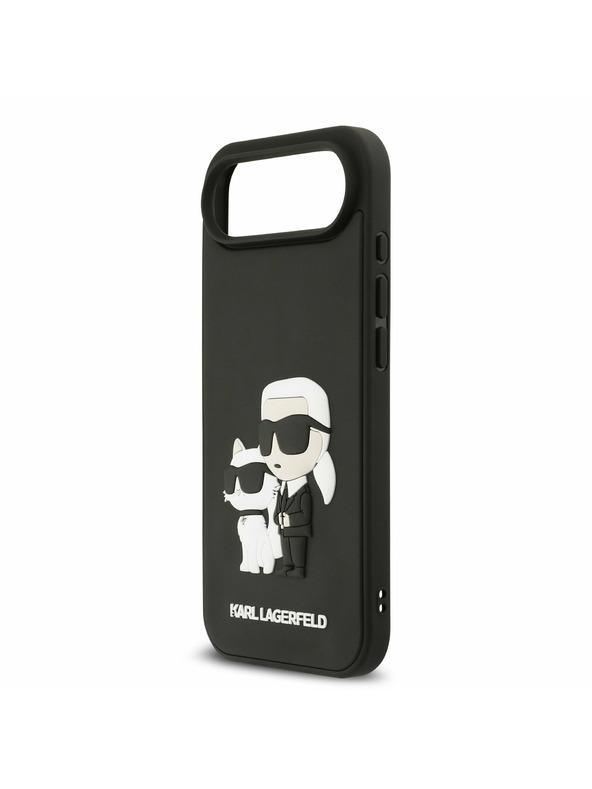 Karl Lagerfeld Karl Lagerfeld 3D Rubber Karl and Choupette Zadní Kryt pro iPhone Air Black