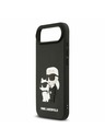 Karl Lagerfeld Karl Lagerfeld 3D Rubber Karl and Choupette Zadní Kryt pro iPhone Air Black