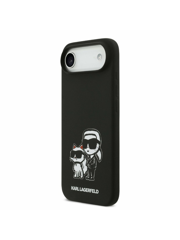 Karl Lagerfeld Karl Lagerfeld Liquid Silicone K&CH Sketch MagSafe Zadní Kryt pro iPhone Air Black