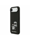 Karl Lagerfeld Karl Lagerfeld Liquid Silicone K&CH Sketch MagSafe Zadní Kryt pro iPhone Air Black