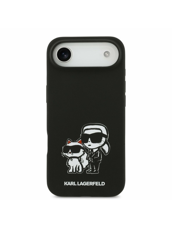 Karl Lagerfeld Karl Lagerfeld Liquid Silicone K&CH Sketch MagSafe Zadní Kryt pro iPhone Air Black