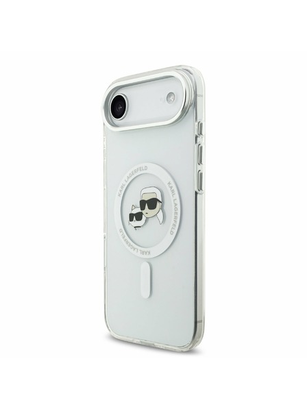 Karl Lagerfeld Karl Lagerfeld IML K&CH Heads Metal Frame MagSafe Zadní Kryt pro iPhone Air Transparent