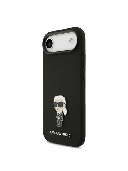 Karl Lagerfeld Karl Lagerfeld Liquid Silicone Metal Ikonik Zadní Kryt pro iPhone Air Black