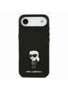 Karl Lagerfeld Karl Lagerfeld Liquid Silicone Metal Ikonik Zadní Kryt pro iPhone Air Black