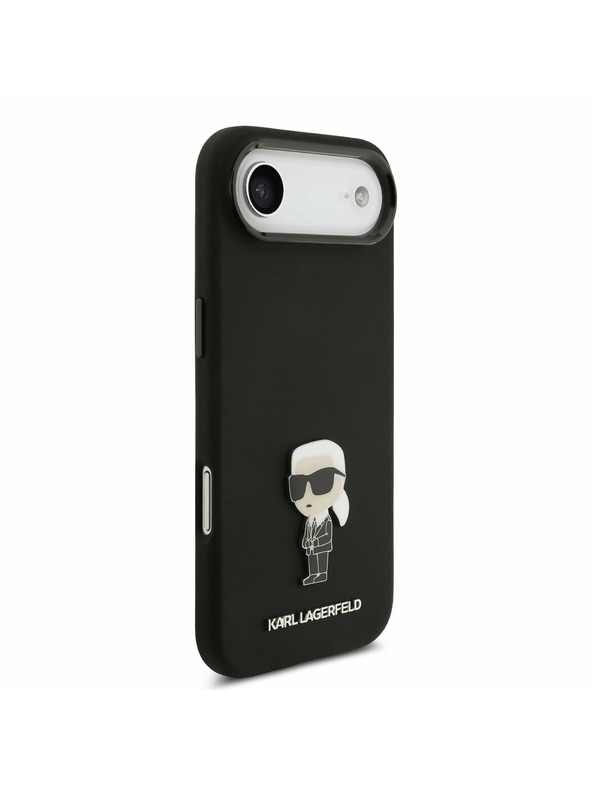 Karl Lagerfeld Karl Lagerfeld Liquid Silicone Metal Ikonik Zadní Kryt pro iPhone Air Black