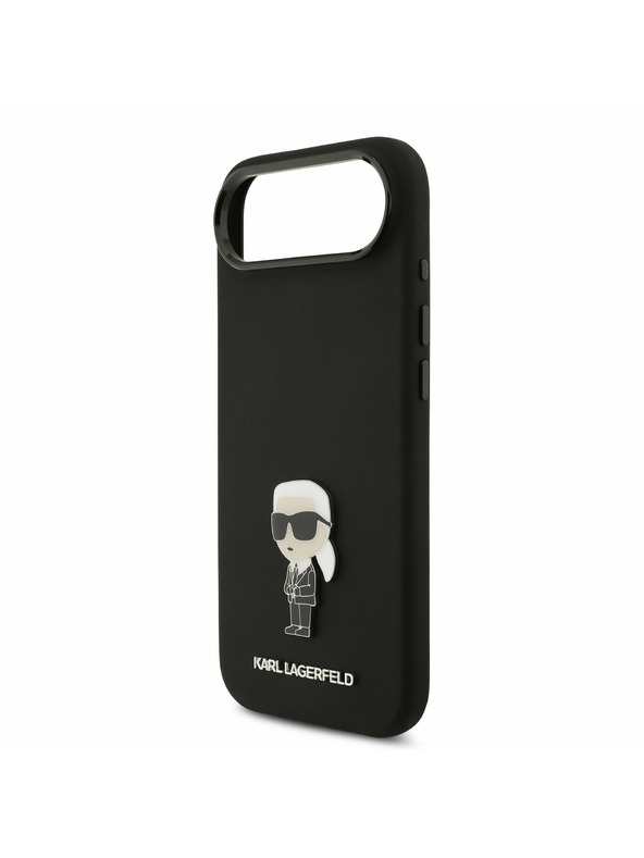 Karl Lagerfeld Karl Lagerfeld Liquid Silicone Metal Ikonik Zadní Kryt pro iPhone Air Black