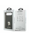 Karl Lagerfeld Karl Lagerfeld Liquid Silicone Metal Ikonik Zadní Kryt pro iPhone Air Black