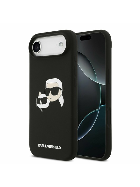 Karl Lagerfeld Karl Lagerfeld Liquid Silicone Double Heads MagSafe Zadní Kryt pro iPhone Air Black