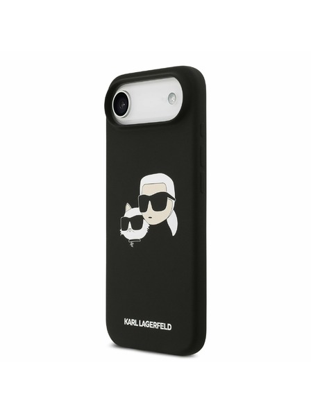 Karl Lagerfeld Karl Lagerfeld Liquid Silicone Double Heads MagSafe Zadní Kryt pro iPhone Air Black