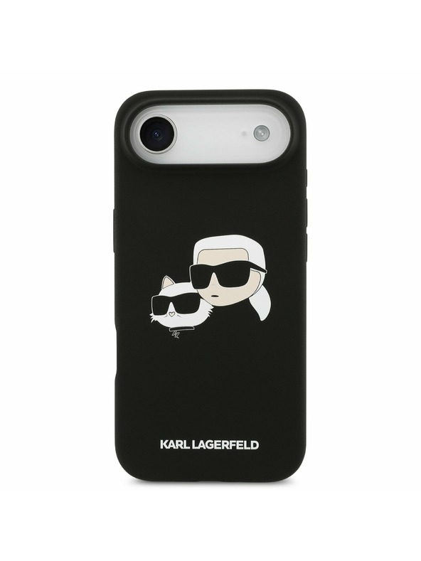 Karl Lagerfeld Karl Lagerfeld Liquid Silicone Double Heads MagSafe Zadní Kryt pro iPhone Air Black