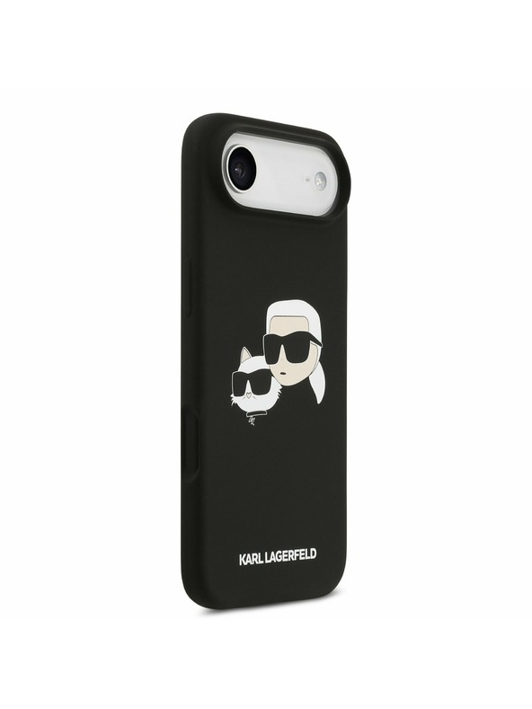 Karl Lagerfeld Karl Lagerfeld Liquid Silicone Double Heads MagSafe Zadní Kryt pro iPhone Air Black