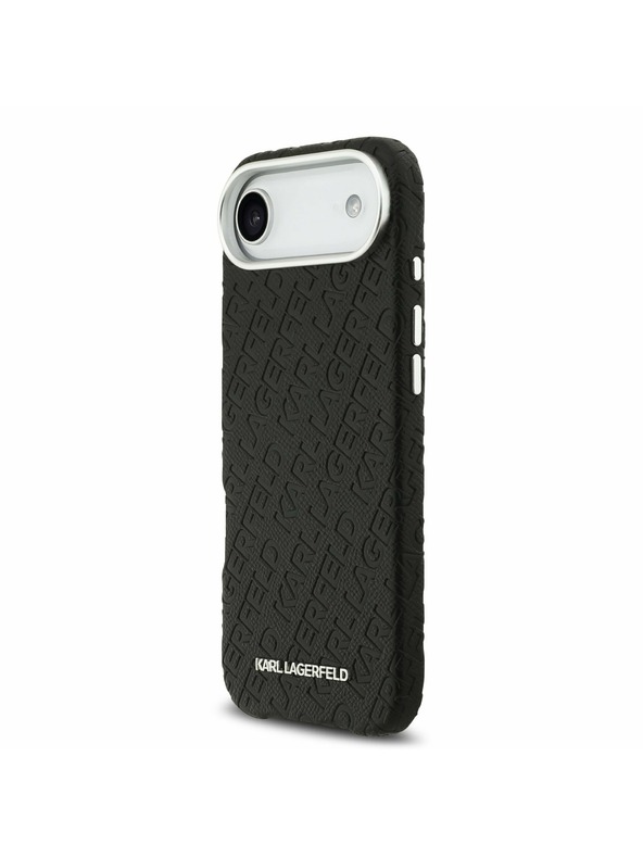 Karl Lagerfeld Karl Lagerfeld Grained PU Repeated Logo MagSafe Zadní Kryt pro iPhone Air Black