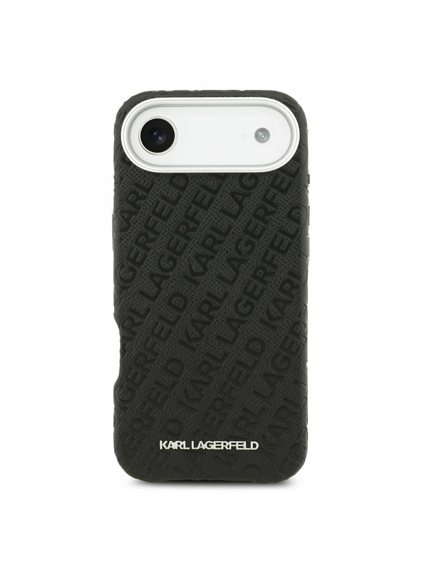 Karl Lagerfeld Karl Lagerfeld Grained PU Repeated Logo MagSafe Zadní Kryt pro iPhone Air Black
