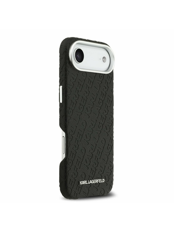 Karl Lagerfeld Karl Lagerfeld Grained PU Repeated Logo MagSafe Zadní Kryt pro iPhone Air Black