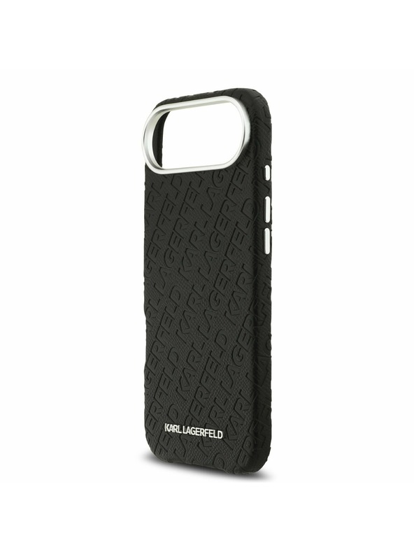 Karl Lagerfeld Karl Lagerfeld Grained PU Repeated Logo MagSafe Zadní Kryt pro iPhone Air Black