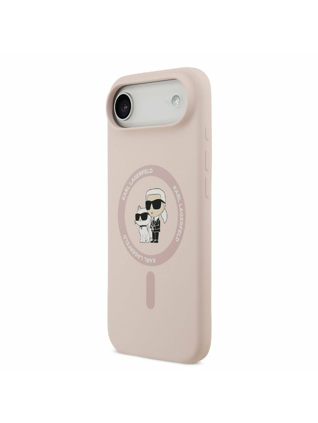 Karl Lagerfeld Karl Lagerfeld Liquid Silicone Karl and Choupette MagSafe Zadní Kryt pro iPhone Air Pink