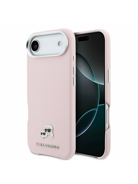 Karl Lagerfeld Karl Lagerfeld PU Karl and Choupette Heads Pins MagSafe Zadní Kryt pro iPhone Air Pink