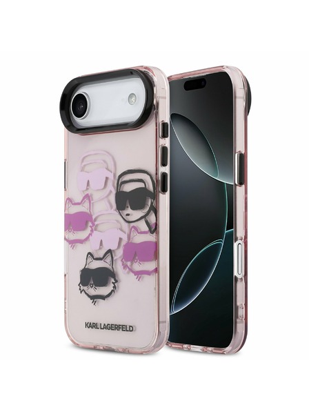 Karl Lagerfeld Karl Lagerfeld IML Multi K&CH Heads Zadní Kryt pro iPhone Air Pink