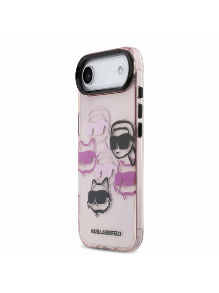 Karl Lagerfeld Karl Lagerfeld IML Multi K&CH Heads Zadní Kryt pro iPhone Air Pink