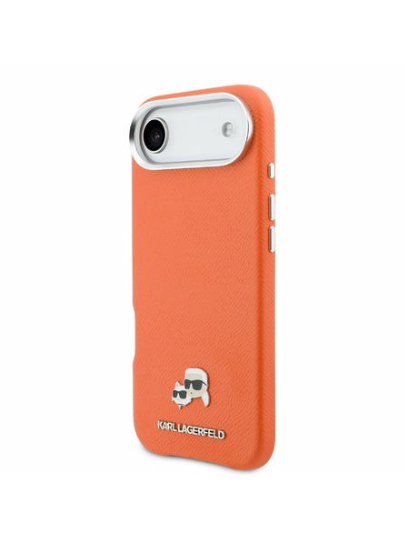 Karl Lagerfeld Karl Lagerfeld PU Karl and Choupette Heads Pins MagSafe Zadní Kryt pro iPhone Air Orange