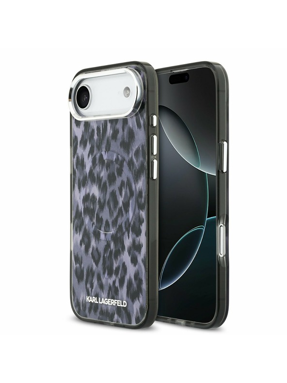 Karl Lagerfeld Karl Lagerfeld IML Leopard MagSafe Zadní Kryt pro iPhone Air Grey