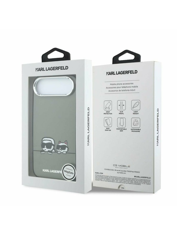 Karl Lagerfeld Karl Lagerfeld IML K&CH Heads Logo MagSafe Zadní Kryt pro iPhone Air Black
