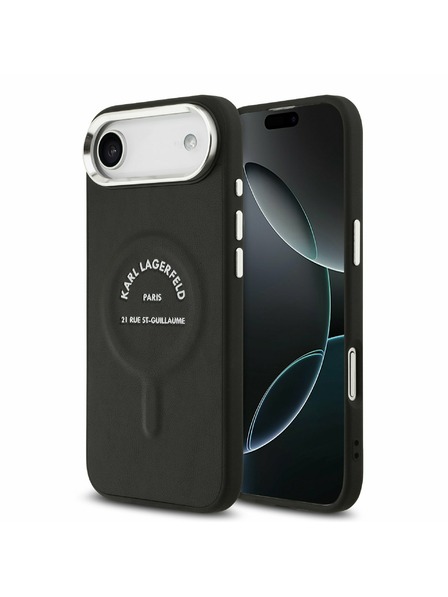 Karl Lagerfeld Karl Lagerfeld PU RSG Logo MagSafe Zadní Kryt pro iPhone Air Black