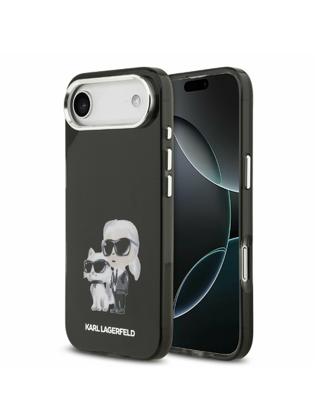 Karl Lagerfeld Karl Lagerfeld IML Aquarelle Karl and Choupette Zadní Kryt pro iPhone Air Black