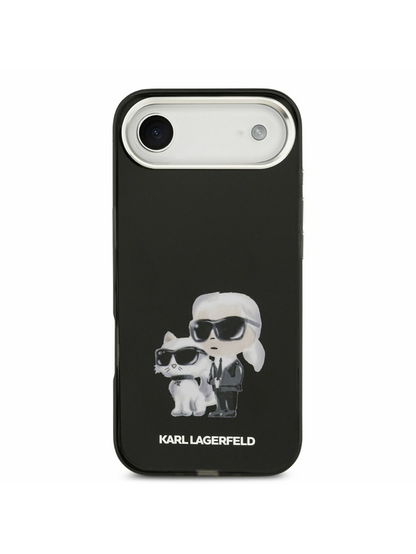 Karl Lagerfeld Karl Lagerfeld IML Aquarelle Karl and Choupette Zadní Kryt pro iPhone Air Black