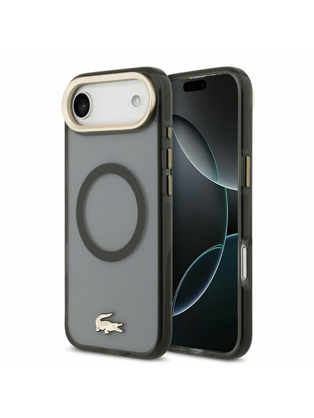 Lacoste Lacoste PC/TPU Frosted Finish Gold Logo MagSafe Zadní Kryt pro iPhone Air Black