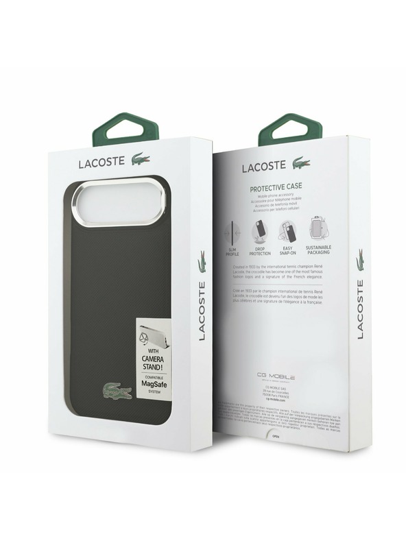 Lacoste Lacoste Iconic Petit Pique Camera Stand MagSafe Zadní Kryt pro iPhone Air Black