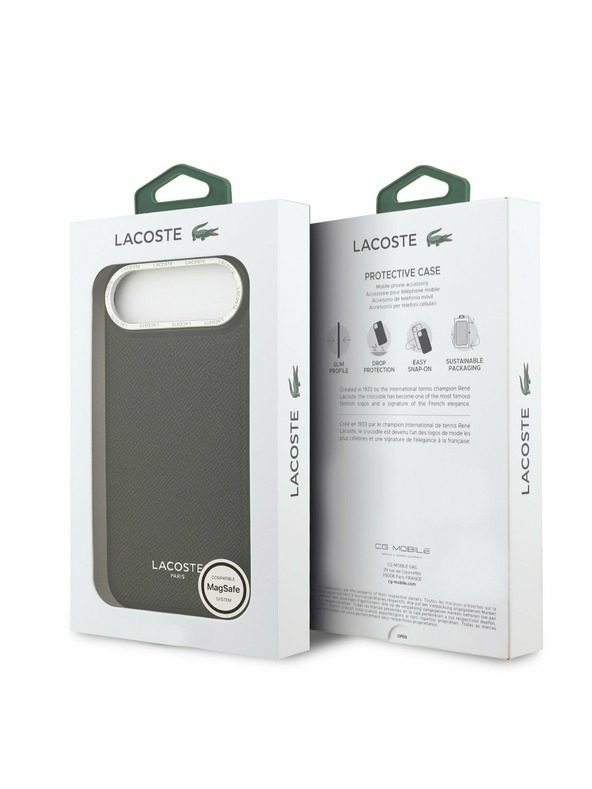 Lacoste Lacoste PU Leather Champs Elysees MagSafe Zadní Kryt pro iPhone Air Black