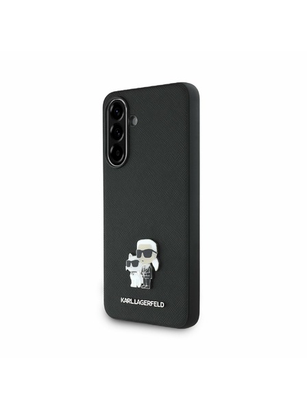 Karl Lagerfeld Karl Lagerfeld PU Saffiano Metal Karl and Choupette Zadní Kryt pro Samsung Galaxy A36 Black