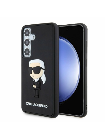Karl Lagerfeld Karl Lagerfeld 3D Rubber Ikonik Zadní Kryt pro Samsung Galaxy S24 Black
