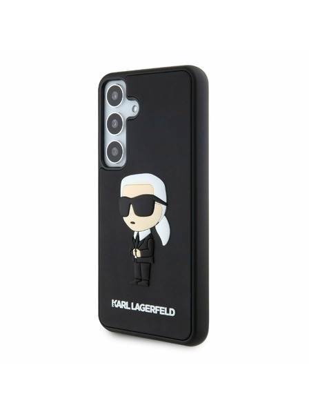 Karl Lagerfeld Karl Lagerfeld 3D Rubber Ikonik Zadní Kryt pro Samsung Galaxy S24 Black