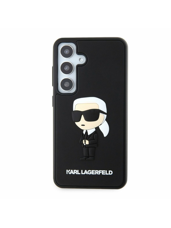 Karl Lagerfeld Karl Lagerfeld 3D Rubber Ikonik Zadní Kryt pro Samsung Galaxy S24 Black