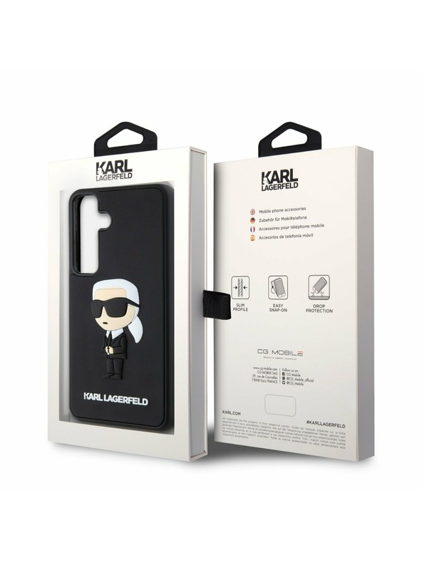 Karl Lagerfeld Karl Lagerfeld 3D Rubber Ikonik Zadní Kryt pro Samsung Galaxy S24 Black