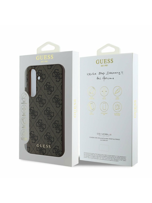 Guess Guess 4G Zadní Kryt pro Samsung Galaxy S24 FE Brown