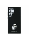 Karl Lagerfeld Karl Lagerfeld Liquid Silicone Metal Karl and Choupette Zadní Kryt pro Samsung Galaxy S24 Ultra Black