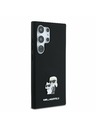 Karl Lagerfeld Karl Lagerfeld Liquid Silicone Metal Karl and Choupette Zadní Kryt pro Samsung Galaxy S24 Ultra Black