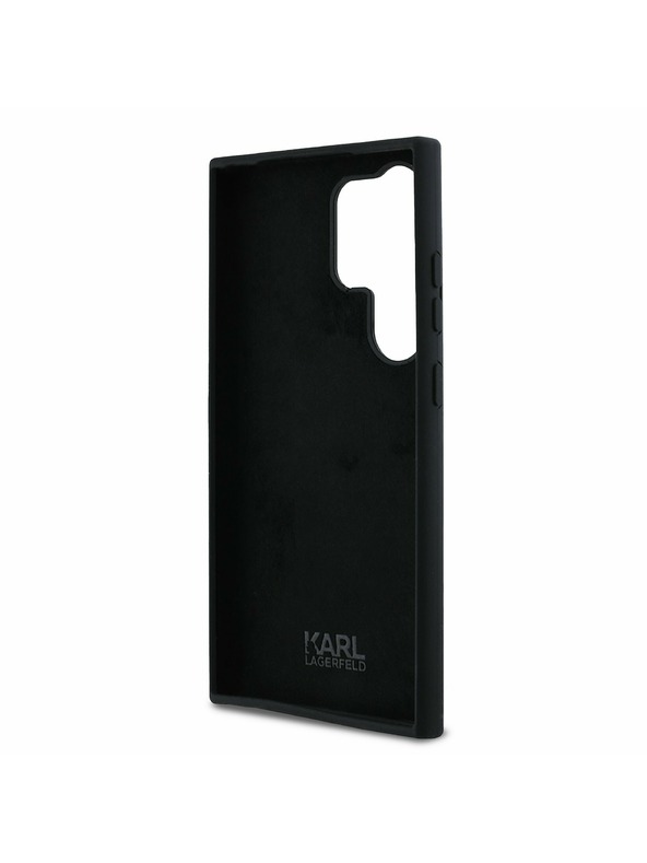 Karl Lagerfeld Karl Lagerfeld Liquid Silicone Metal Karl and Choupette Zadní Kryt pro Samsung Galaxy S24 Ultra Black