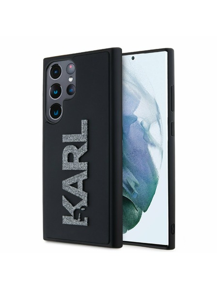 Karl Lagerfeld Karl Lagerfeld 3D Rubber Glitter Logo Zadní Kryt pro Samsung Galaxy S24 Ultra Black