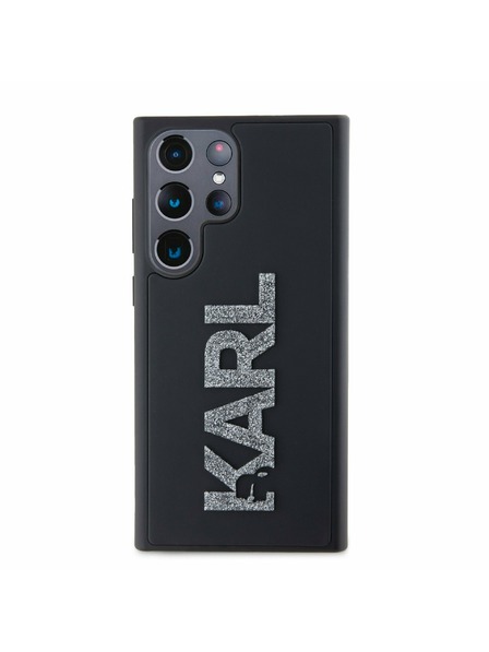 Karl Lagerfeld Karl Lagerfeld 3D Rubber Glitter Logo Zadní Kryt pro Samsung Galaxy S24 Ultra Black