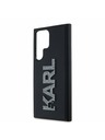 Karl Lagerfeld Karl Lagerfeld 3D Rubber Glitter Logo Zadní Kryt pro Samsung Galaxy S24 Ultra Black